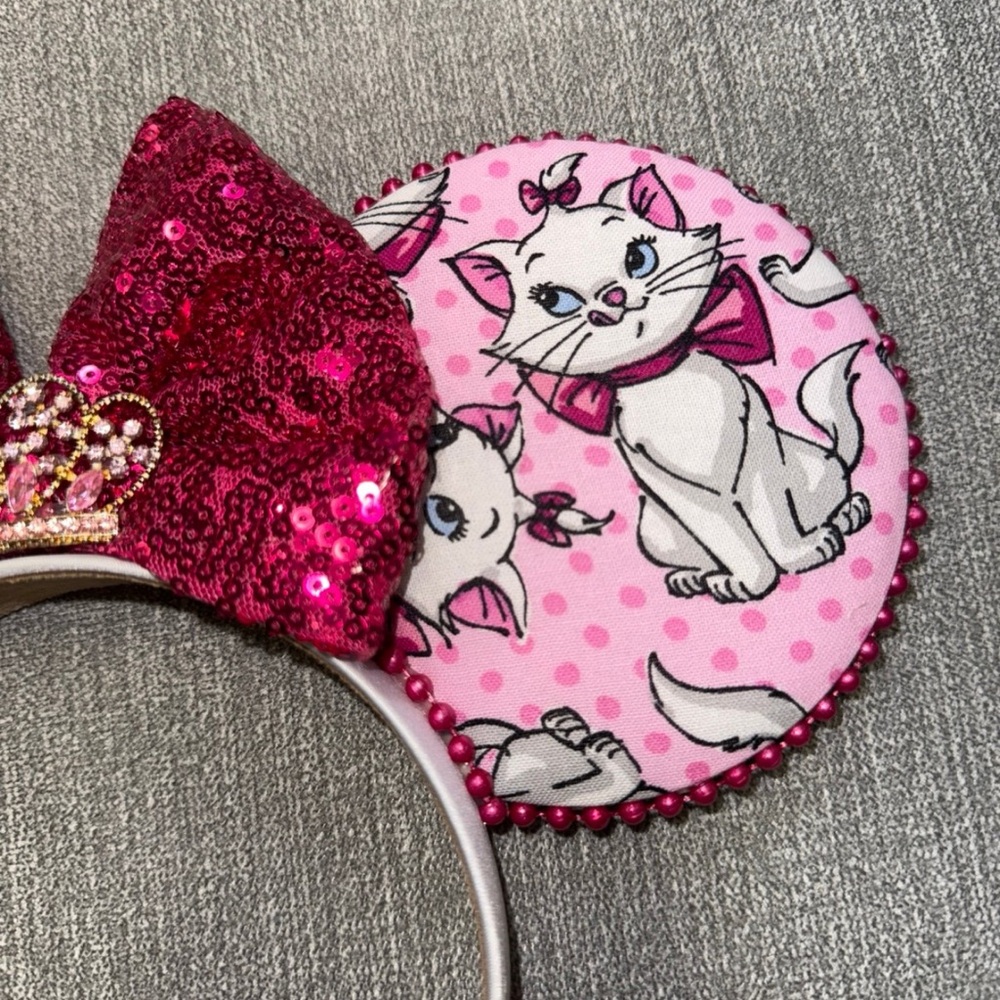 Disney Mickey / Minnie Mouse Marie Aristocats Light up ears - Picture 3 of 5